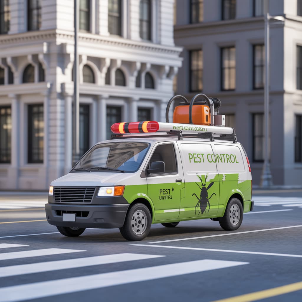 Glendale reliable pest control van providing same-day service in Queens NY